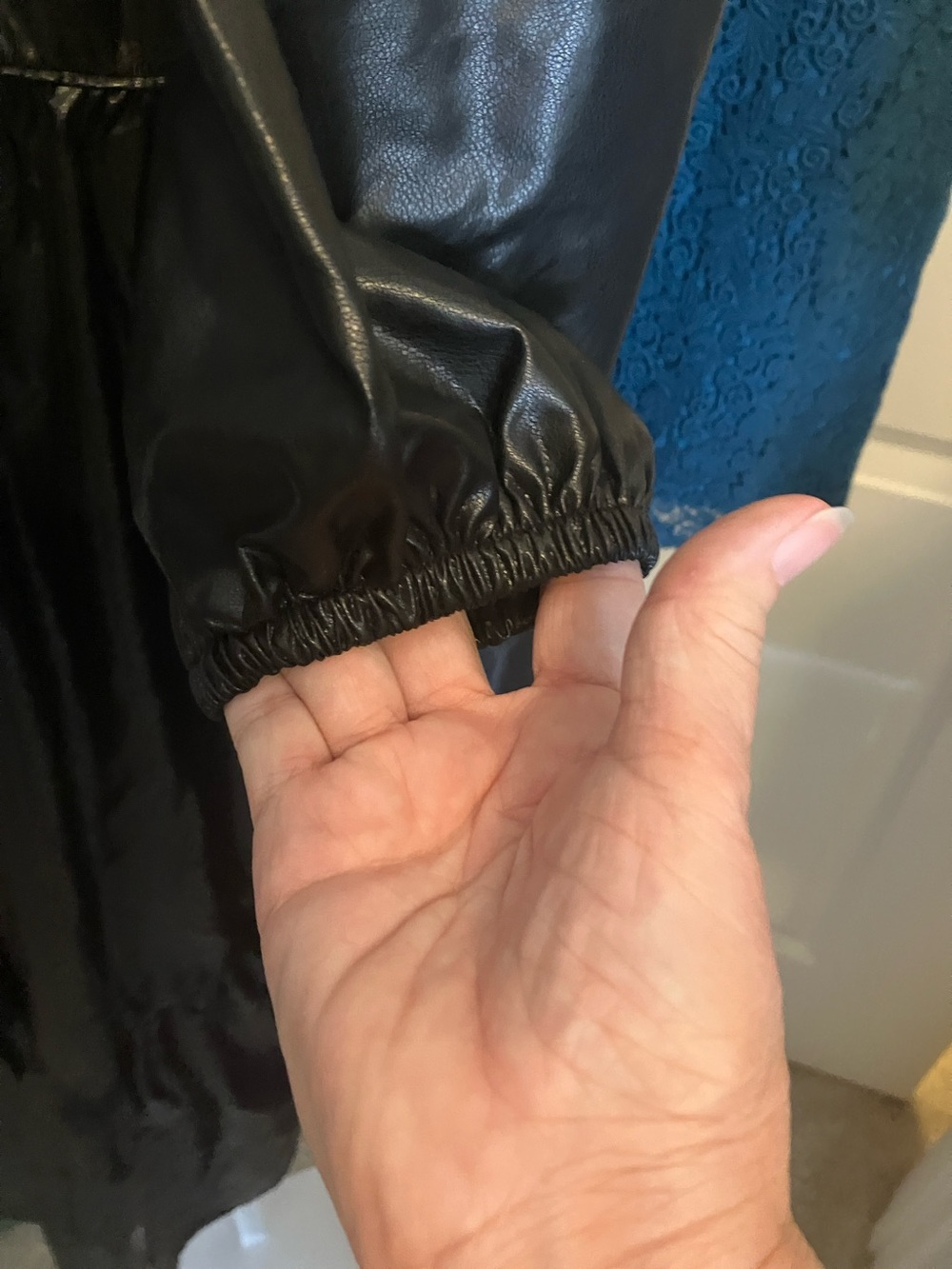 Chicos Pleather Tiered Midi Dress - Picture 8 of 9